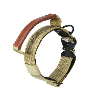Cross-border Nylon Dog Collar for Medium Large Breeds-Golden Retriever Border Collie-Outdoor Leisure Style Anti-Burst Heavy-Duty
