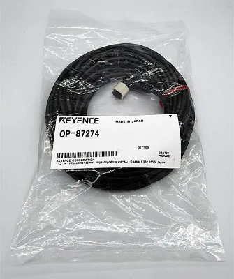 KEYENCE OP-87274  Connector Cable M12      L-shaped    10 m   PVC     New Original