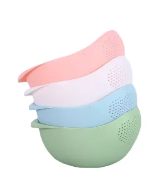 A Rice Washing Tool with Fine Holes That Do Not Leak Rice. Kitchen and Household Fruit Plates, Simple Vegetable Washing Basin