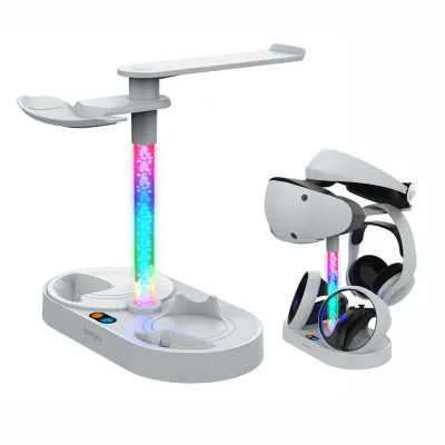 IPEGA PG-P5V001 Charging Station for PS5 VR2 Headset & Dual PS5 Controllers, RGB LED Charging Display Stand