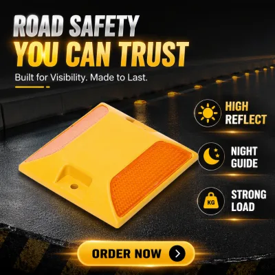 Yellow Road Studs Reflectors Street Pavement and Stud Markers Great for Speed Bumps Sidewalks Pedestrian Freeways and Driveways