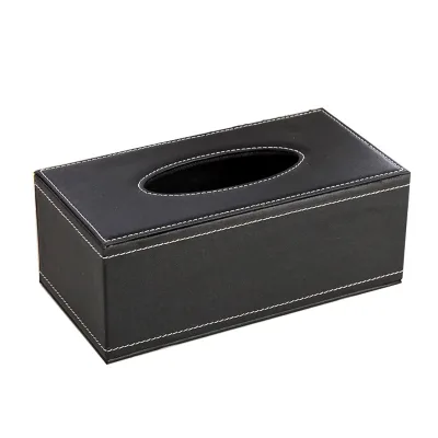 Luxury Eco-friendly Leather Car Tissue Box Holder Nordic Design for Hotel Use