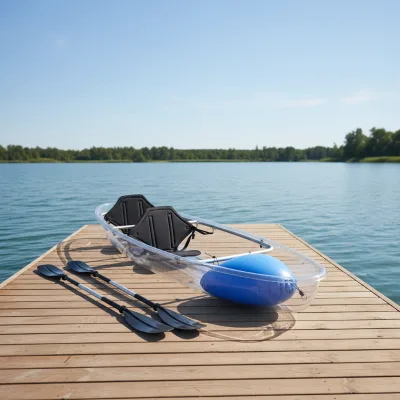 Wholesale 2 Large Size Kayak Effort-saving Canoe Water Transparent Boat