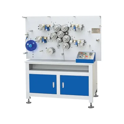 JS-1031B 4 Colors Rotary Cloth Nylon Label Printing Machine for Cotton Elastic Tape/Garment Care Label Printing Press Machinery