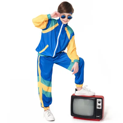 2025 new styles Factory Direct Disco Sportswear For Kids 3 Color Hippie Clothing Kids Halloween Costumes For Kids
