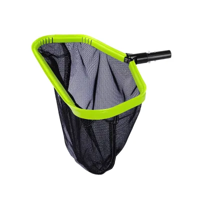 Addotron New Black Swimming Pool Cleaning Net with Reinforced Aluminum Frame and Nylon Material Deep Leaf Net