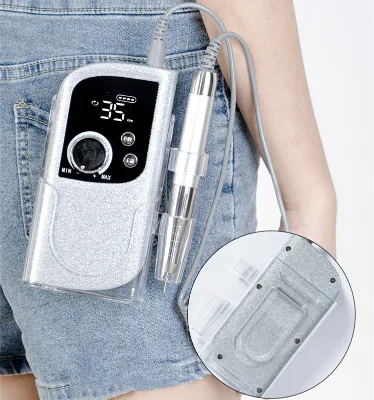 Wholesale Professional Cordless E File Nail Drill 35000rpm Portable Electric Nail Polisher Machine With Custom Logo