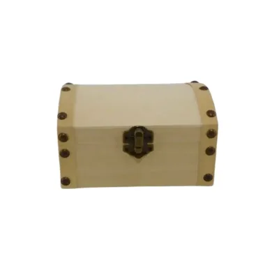 Wood Storage Treasure Chests Treasure Chest Box with Lock Hinged Lid Ring Gift Craft Jewelry Packaging Large Wooden Eco-friendly