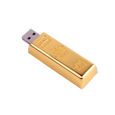 Factory-direct Delivery High-speed Gold-bar Gold-bullion USB 2.0 Flash Drives 8GB16GB Metal Promotional USB Drives
