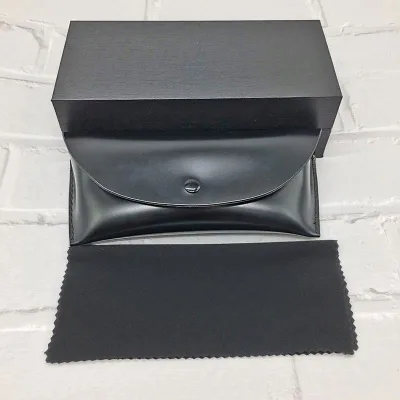 Custom logo Hard Leather Sunglasses case with Paper case Set