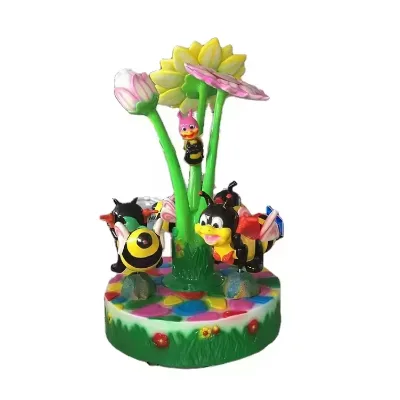 High Quality Bees Carousel Indoor Merry Go Round Kids Carousel Horse Ride 3 Palyers Small Carousel for Sale