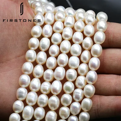 Good Quality 8mm-9mm Big Size White Rice Freshwater Pearls for Pearl Bracelet Making