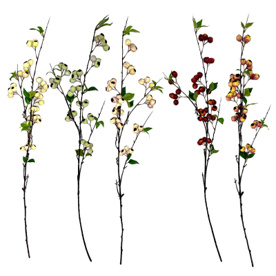 Long Stem Hawthorn Berry Branch Shop window backdrop Christmas/holiday pairing DIY floral design artificial flowers berry