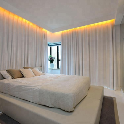 Motorized Plain Solid Color Blackout Hotel Curtains and Drapes Curtain for Hotel Window Curtains Customized Woven 100% Polyester
