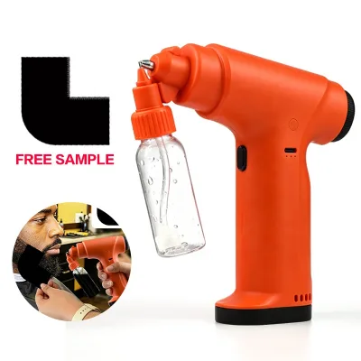 Custom Copper & ABS Barber Piston Paint Airbrush Kit with Cordless Rechargeable Compressor-No Clog Airbrush for Barbershops