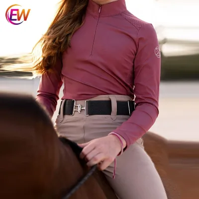 EW Wholesale Customize Kids Equestrian Clothing Youth Tights Horse Riding Set for Kids