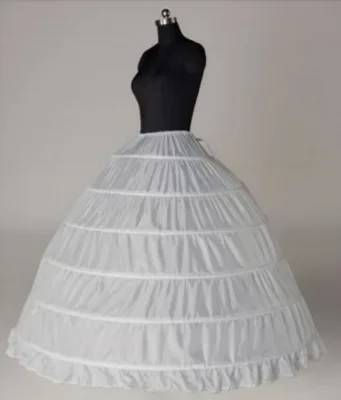 6 Hook Royal White Petticoat Palace Dance Vintage Marie Antoinette Party Dress for Girl Women Wedding Gown Petticoat Ecoparty