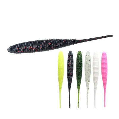 Soft Baits 100mm 5.5g 6pcs Soft Lure Cheap Shine Silicone Bait Drive Shad Wobbers for Fishing PVC Fishing Insect Bait Kit