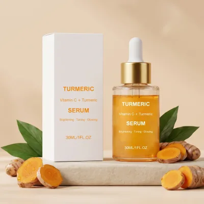 Wholesale Turmeric Vitamin C Serum Moisturizes Dryness Brightening Glowing Hydrate Lightweight Skincare Serum
