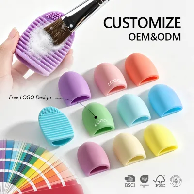 Wholesale Mini Silicone Makeup Brush Cleaner Finger Sleeve Portable Cosmetic Brush Scrubber Tool with Textured Surface