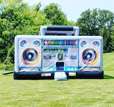 Giant Inflatable Boombox Bounce Inflable De Castillo Moonwalk Bounce House Interactive Inflatable Disco Dance House