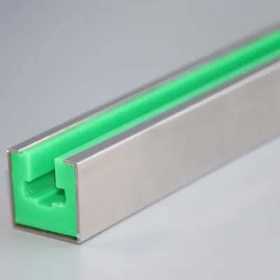 Green Self-Lubricating UHMW-PE Chain Guide Various Lengths 100-2000mm for Conveyor Tracks FDA/ISO Compliant Plastic Product