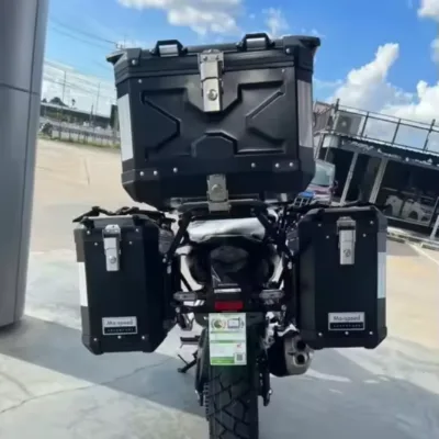 42L Motorcycle Dtorage Box Motorcycle Tail Case Aluminum Motorcycle Side Case Luggage Bag With Mounts