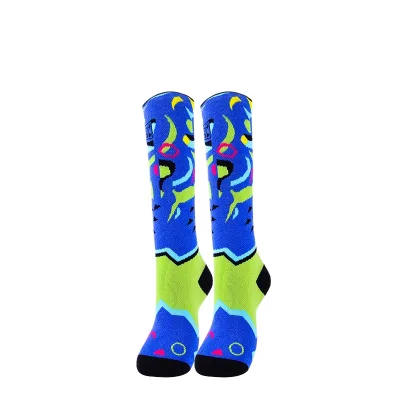 Spring Children's Merino Wool Socks Thickened Warm Long Tube Crew High Roller Skating Snow Skiing Logo Body Boys Girls
