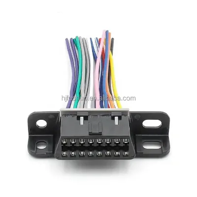 Automotive Wiring Harness Stereo CD Player Plug 16-pin Connector for Car Stereo Replacement Wiring Harness
