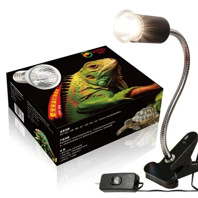 Temperature Adjustable 360 Rotatable Clip Turtle Uvb Light Reptile Heat Lamp for Amphibian Lizard Snake