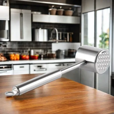 Hanging Kitchen Tools Beef Meat Tenderizer Pounder Hammer Stainless Steel Meat & Poultry Tools Ss304,metal Mirror Polish Silver