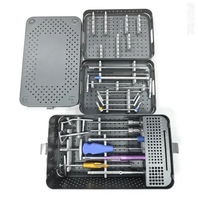 AOYE Stainless Steel Surgical Instruments Small Fragment Orthopedic DHS & DCS Plate Instrument Set