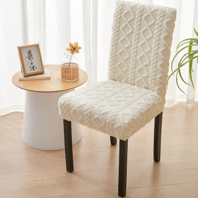 Banquet Meeting Dining One-Piece Elastic Chair slip Thickened Stretch Bubble Gauze Skirt Polyester Chair Cover