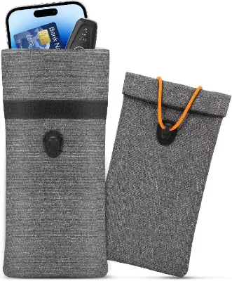 RFID Signal Protection Folded Car Key Faraday Bag Environmental-friendly Canvas Waterproof Mobile Phone Pouch Cage Shielding