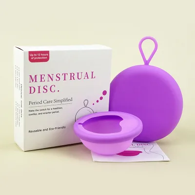 BPA Free Reusable Medical Grade Silicone Soft Eco-Friendly Menstrual Disc Case Holder Drewdrop