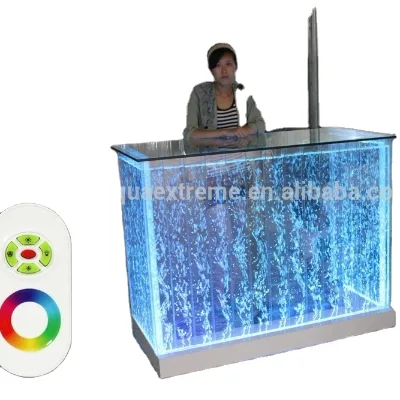Elegent Event Reception Desk ,colorful bar Counter with Vivid Bubble Light