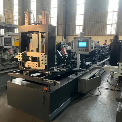 Heavy Duty High Speed C Z Purlin Roll Forming Machine 2.0-4.0mm Thickness with Punching System for Industrial Construction CE