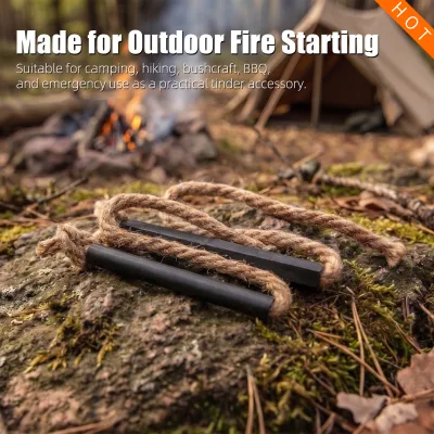 Baiyuheng Factory Direct Friendly Beeswax Infused Tinder Igniter with Aluminum Tube Extinguisher for Wilderness Survival