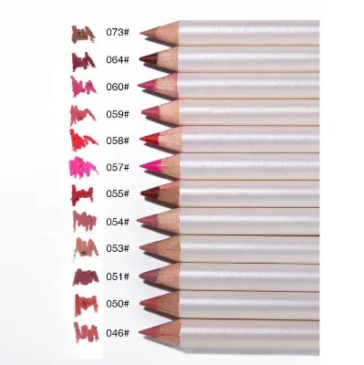 2025 Factory Wholesale Menow Wooden Rod Matte Waterproof 12 Color Lip Liner Lipstick Pen 12 Color/set