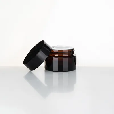 Hot Sale Black Cosmetic Packaging Glass Jar Free Sample Round Cream Jars