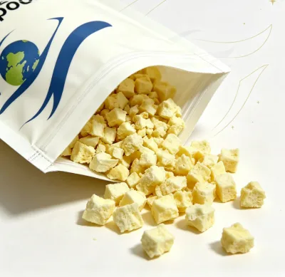 Factory Wholesale Bagged Freeze Dried Pear Cubes Natural FD Pear Dices for Yogurt & Baking
