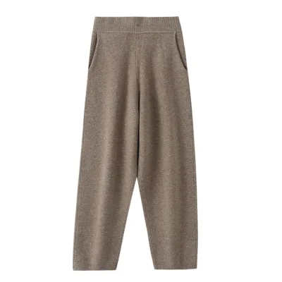 Customized Wholesale Women's Fleece Loose High Waist Thick Winter Casual Pants for External Wear