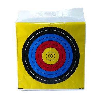 Durable Field Ready Archery Foam Target Bag 50cm Square Thick Compressed Inner Core Bullseye Shooting Practice Portable Target