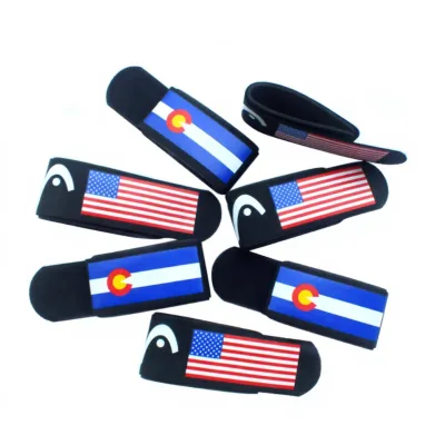 High-quality Rubber Ski Holder Strap Tape with Custom logo Durable Alpine Ski Strap Tape with logo for Professional Use