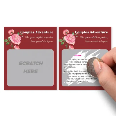 Scratch Cards Date Night Digital Printing Free Design Card Styles for Casual Entertainment & Couples