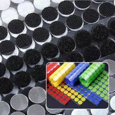 Custom Sizes Colors Super Sticky Round Dots Tape Heavy Duty Hook and Loop Self Adhesive Dots for Office Home Arts Crafts