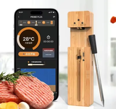 New Kitchen Wireless Bluetooth-Connected Food Thermometer 100 Meter Outdoor Oven Grill Thermometers