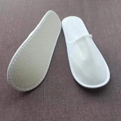 Personalized Closed Toe Nap Disposable Napped Fabric White Cheap slippers