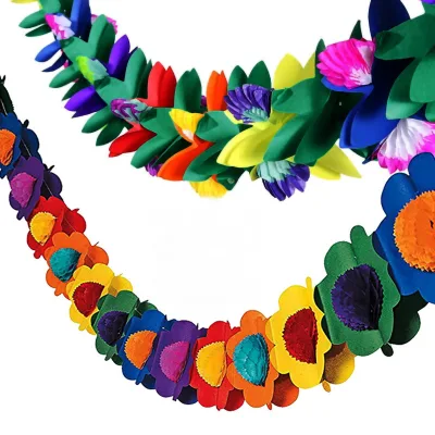 3M Hawaii Hanging Flower Party Garlands 3D Wall Paper Decorations
