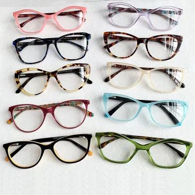 Wholesale Stock Solid Classic Acetate Full Rim Durable Optical Eye Glasses Frames for Unisex Adults